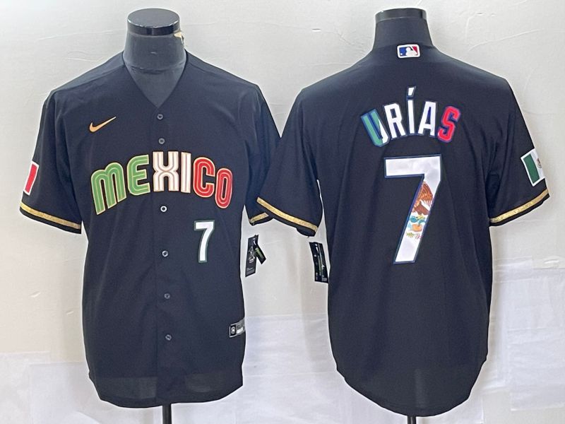 Men 2023 World Cub Mexico #7 Urias Black Nike MLB Jersey style 9188->more jerseys->MLB Jersey